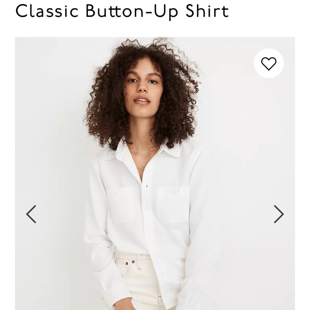 White button down shirt Madewell